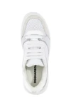 bumper leather and suede lace-up sneakers and a rubber sole