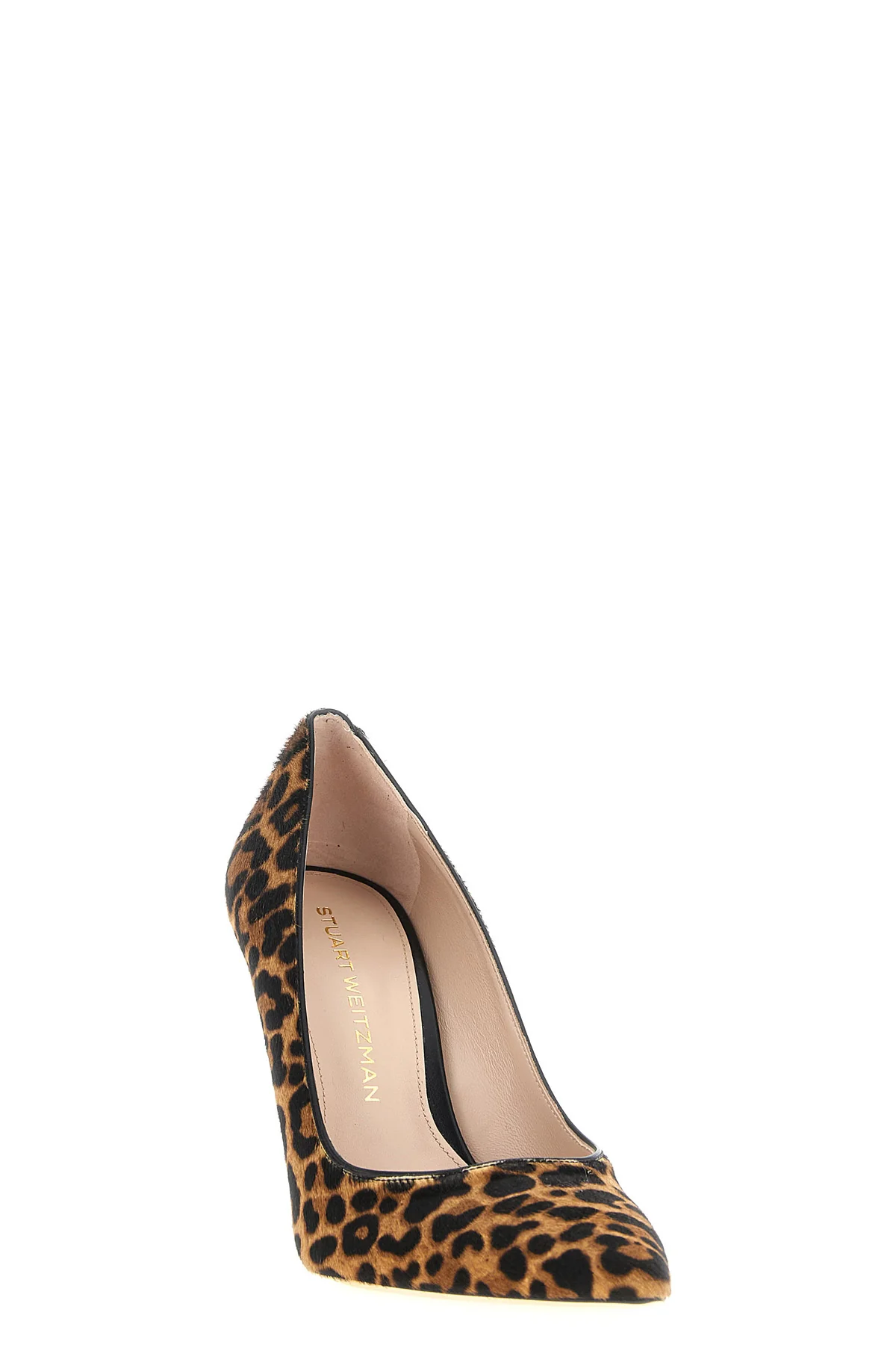 stuart weitzman stuart power pumps define a tapered silhouette through a rigor