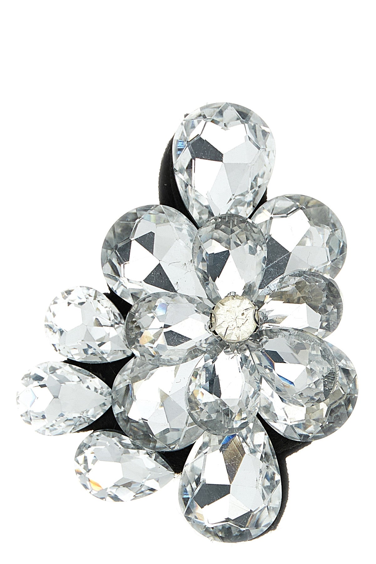 LE TWINS OS crystal flower hole brooch