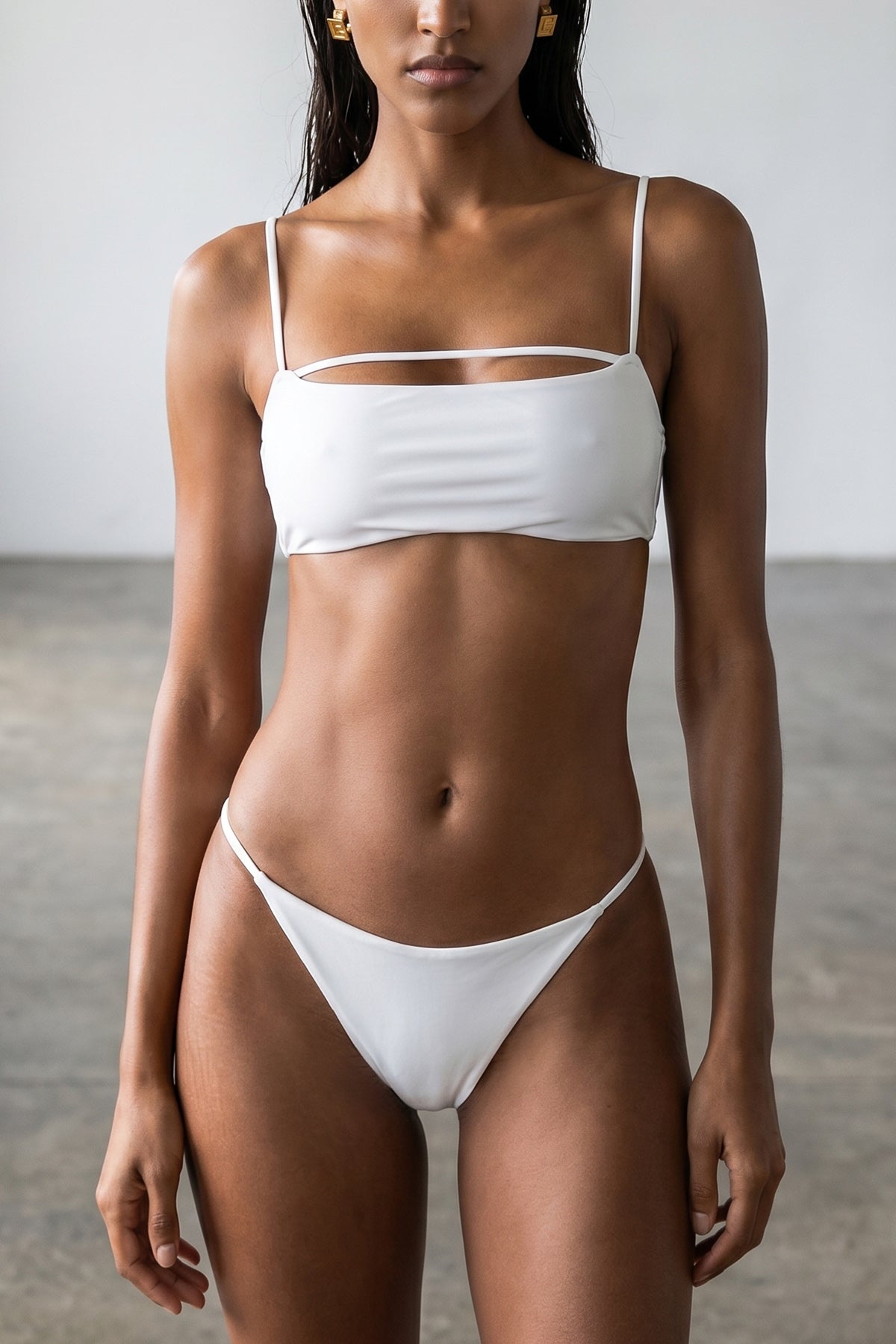 ALLIS L sporty line silk-effect lycra bikini