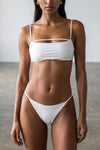 sporty line silk-effect lycra bikini