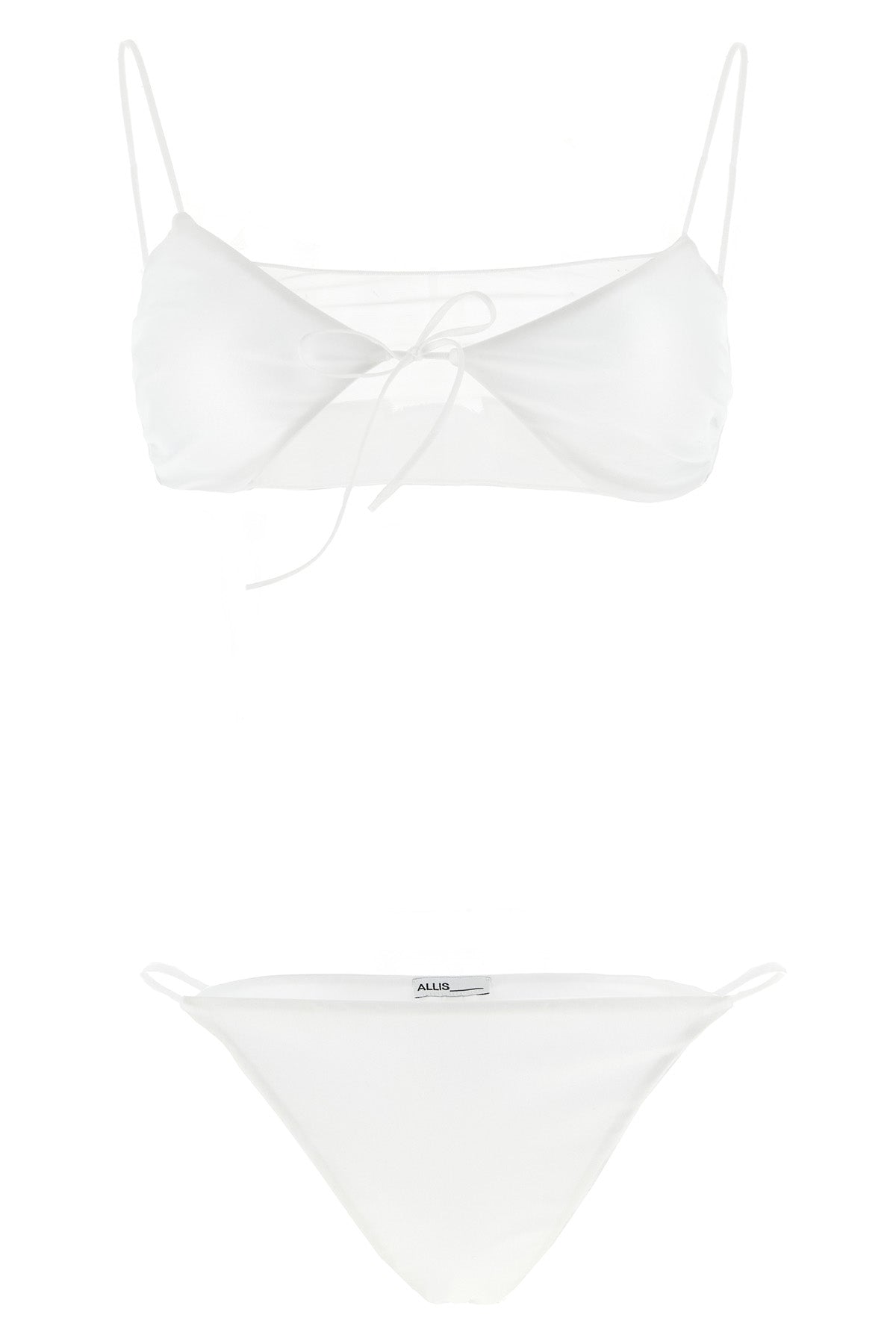 ALLIS L sporty mesh silk-effect lycra bikini