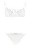 sporty mesh silk-effect lycra bikini