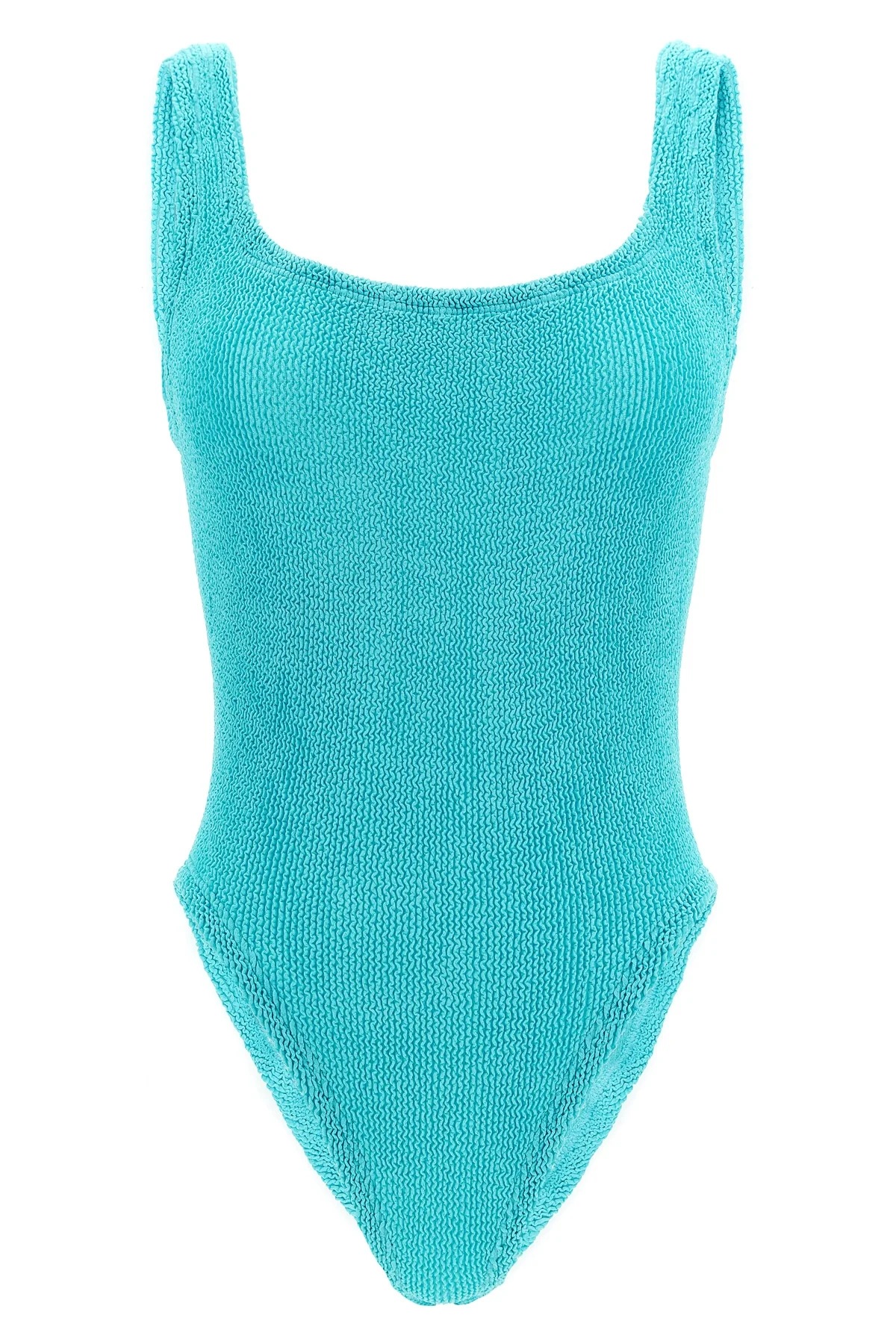 HUNZA G OS square neck hunza g s one-piece swimsuit is defined through a structured constru