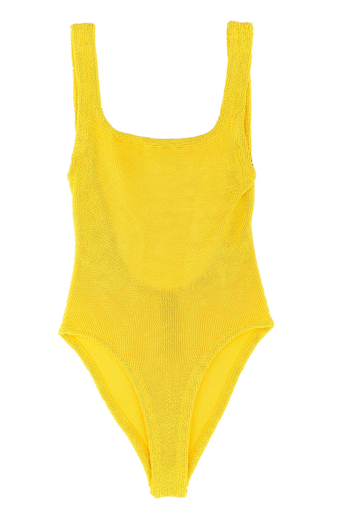 HUNZA G OS square neck fabric one-piece swimsuit the original crinkle(tm)