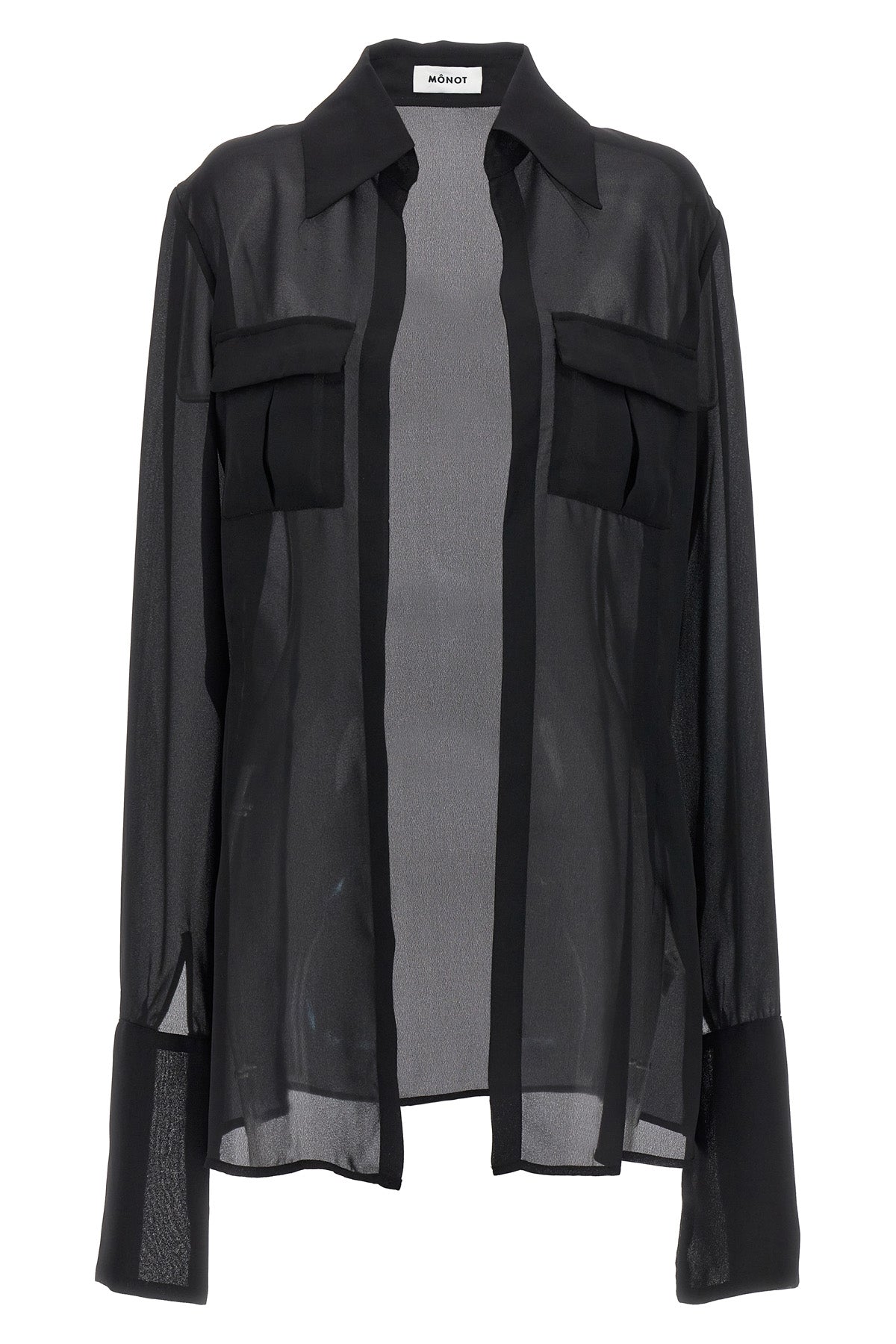 MONOT 0 georgette shirt in a transparent fabric