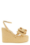 le cadeau braided raffia sandals
