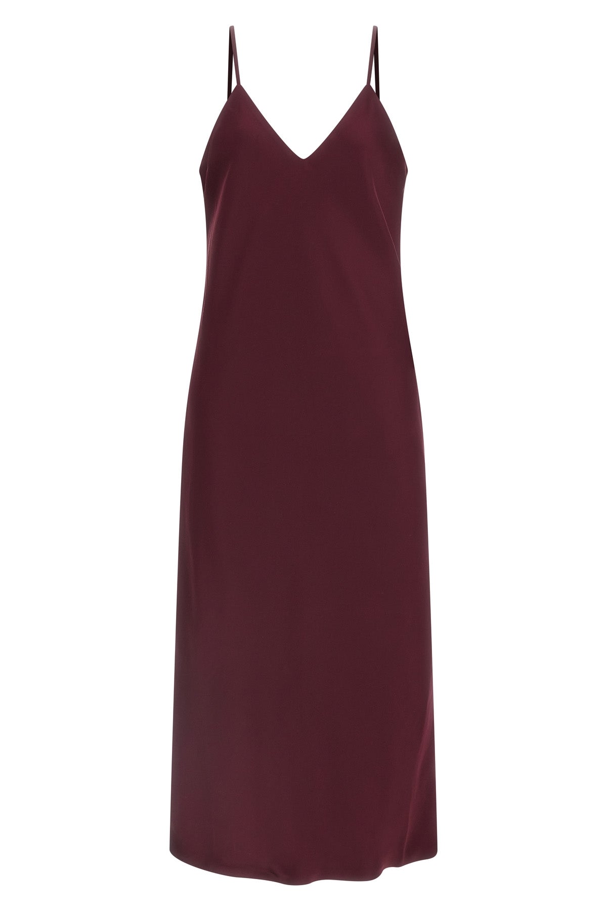 NORMA KAMALI M bias slip midi dress in fluid satin-effect fabric