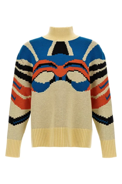 jacquard wool sweater