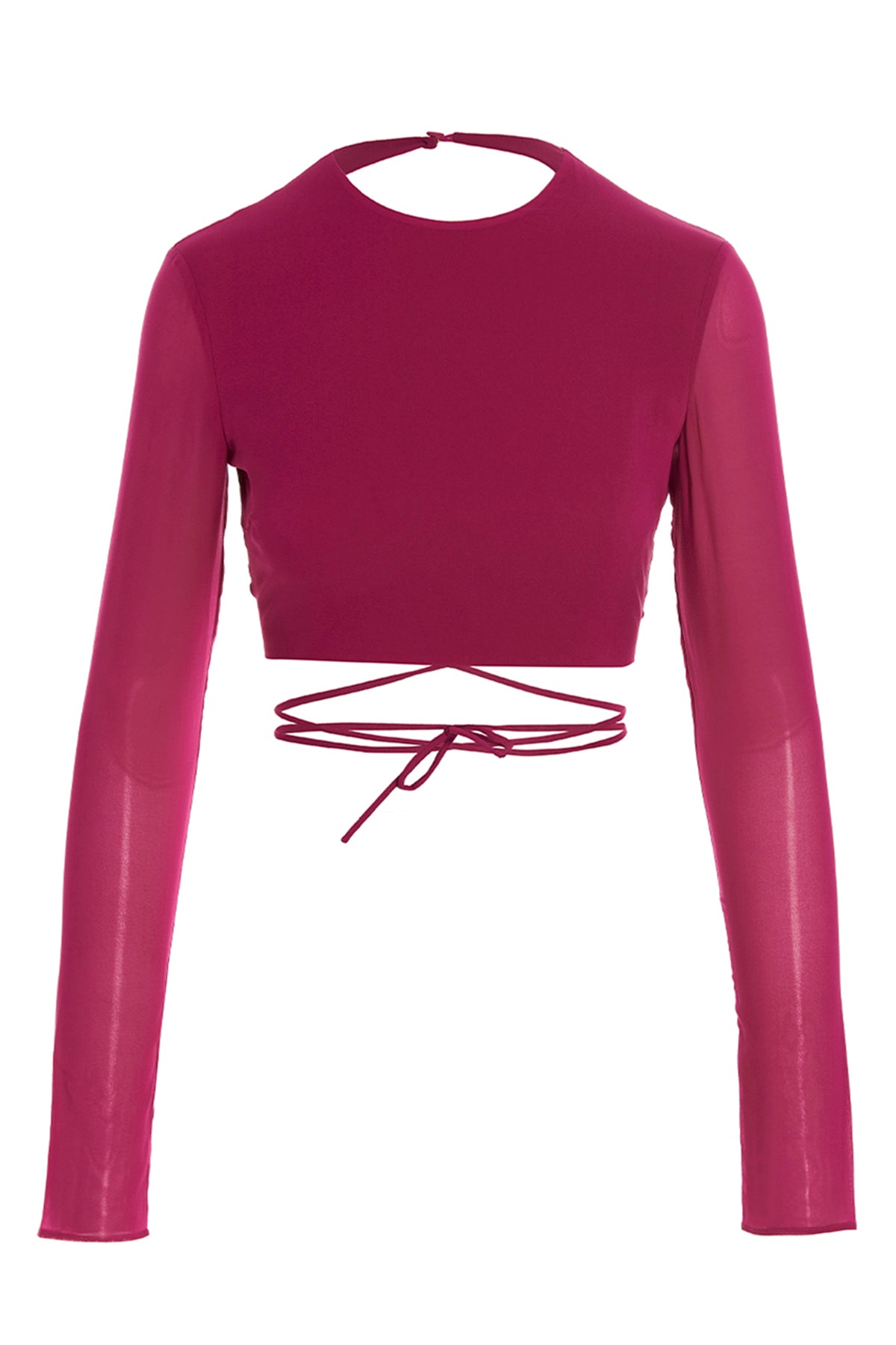THE ANDAMANE 40 silk georgette cropped top
