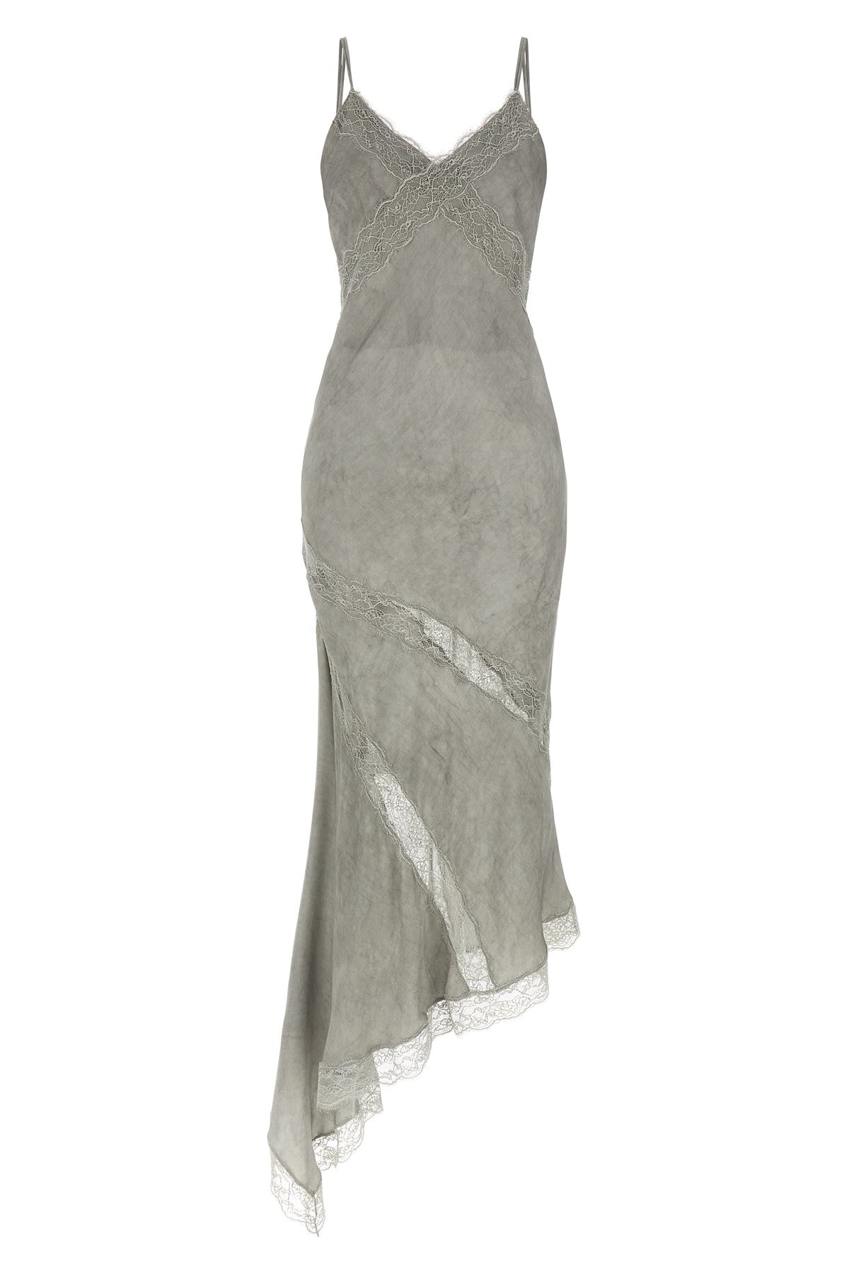 THE ANDAMANE 40 long rosetta dress in cold-dyed satin