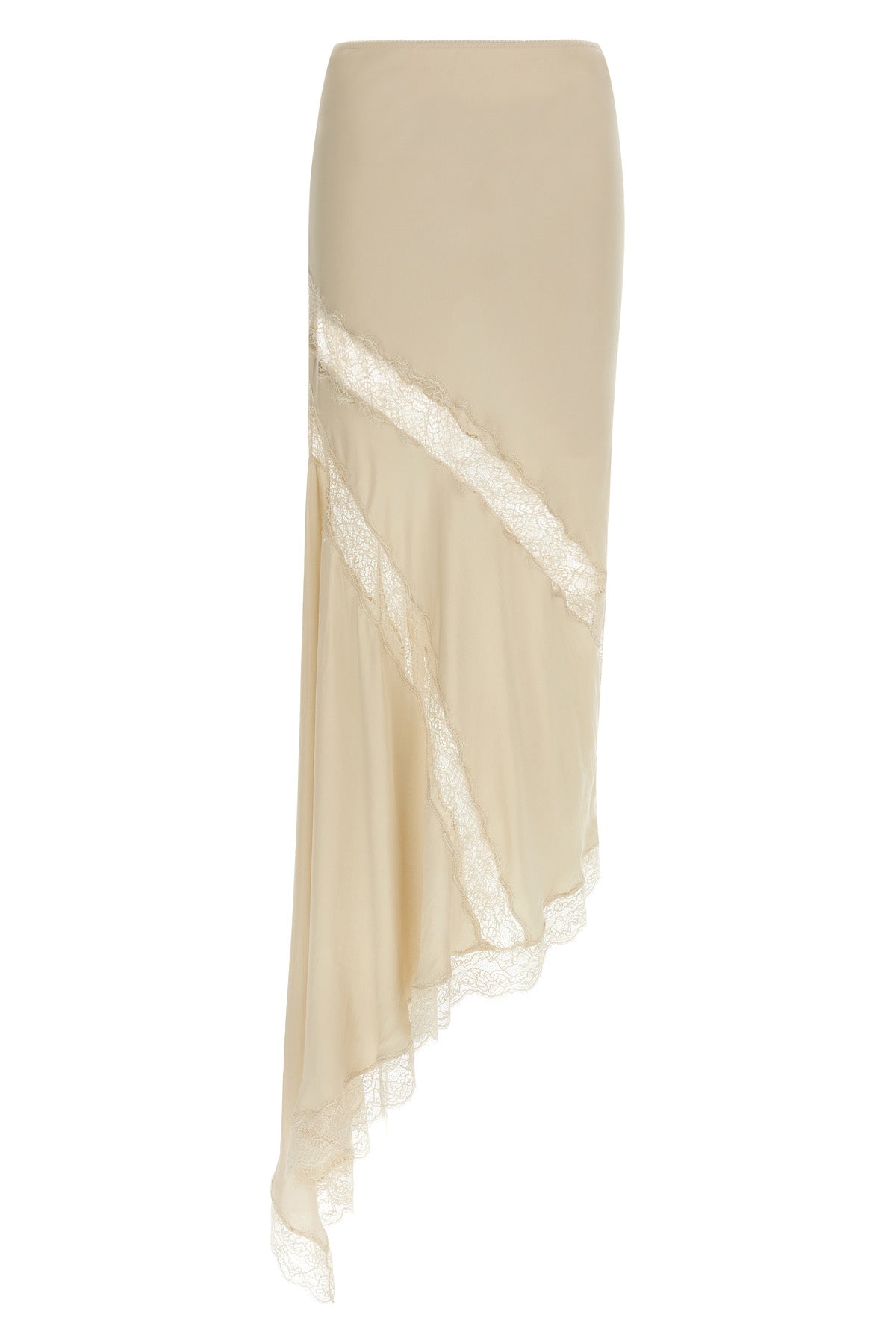 THE ANDAMANE 40 rosetta long skirt in cold-dyed satin