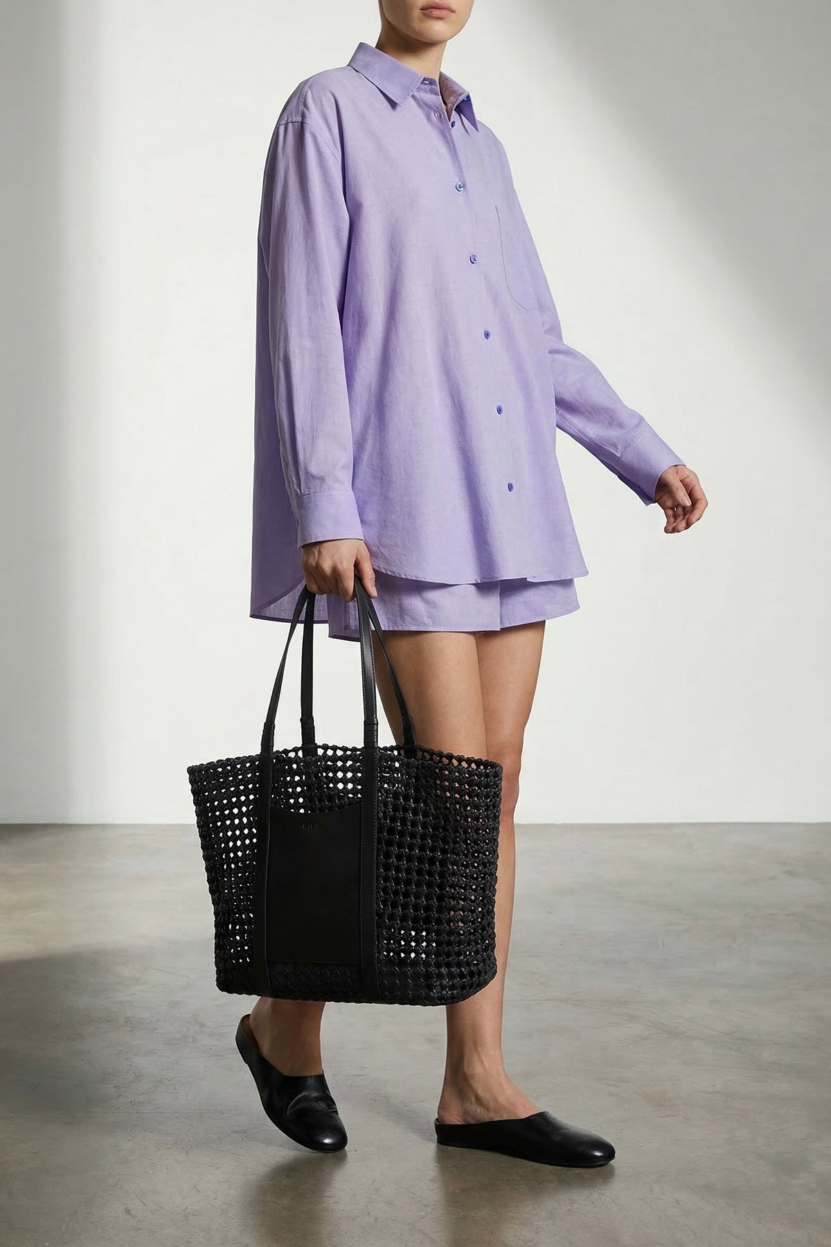 THE ANDAMANE M solid oxford cotton georgiana set suit