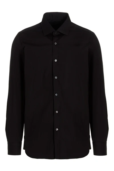cotton blend poplin shirt