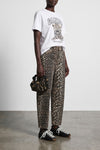 leopard cotton crew neck t-shirt