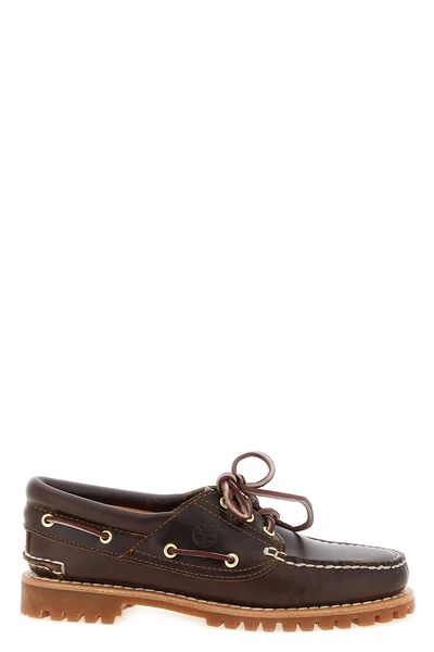 timberland® authentic boat shoe in premium timberland leather leather