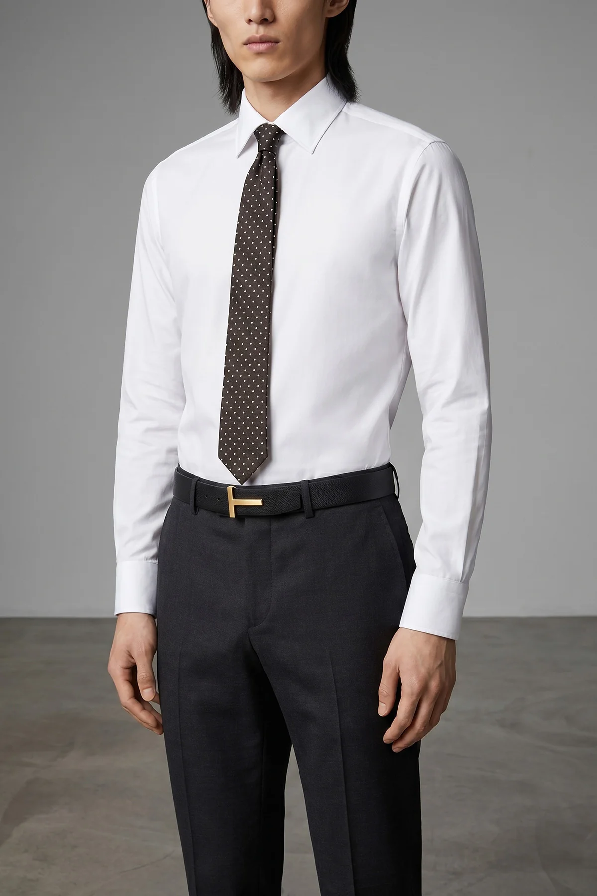 TOM FORD 85 cm icon grain leather reversible belt
