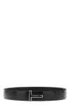 shiny smooth calf leather reversible belt
