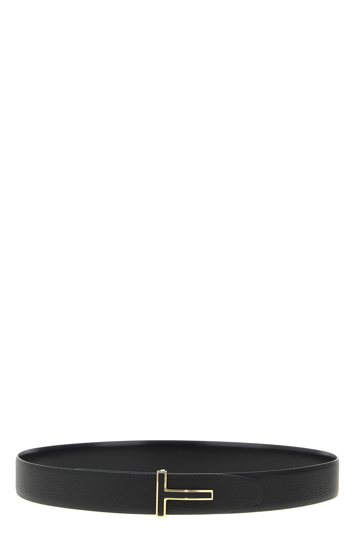 TOM FORD 100 cm reversible hammered and smooth leather belt