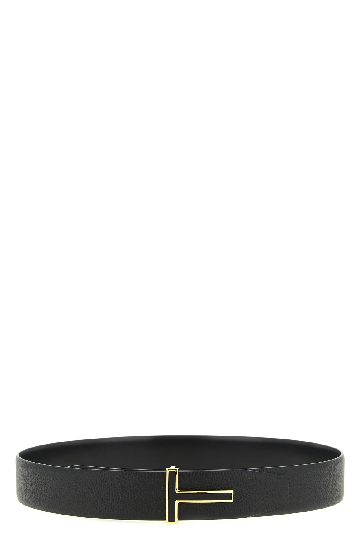 TOM FORD 85 cm icon reversible belt in grain and smooth leather