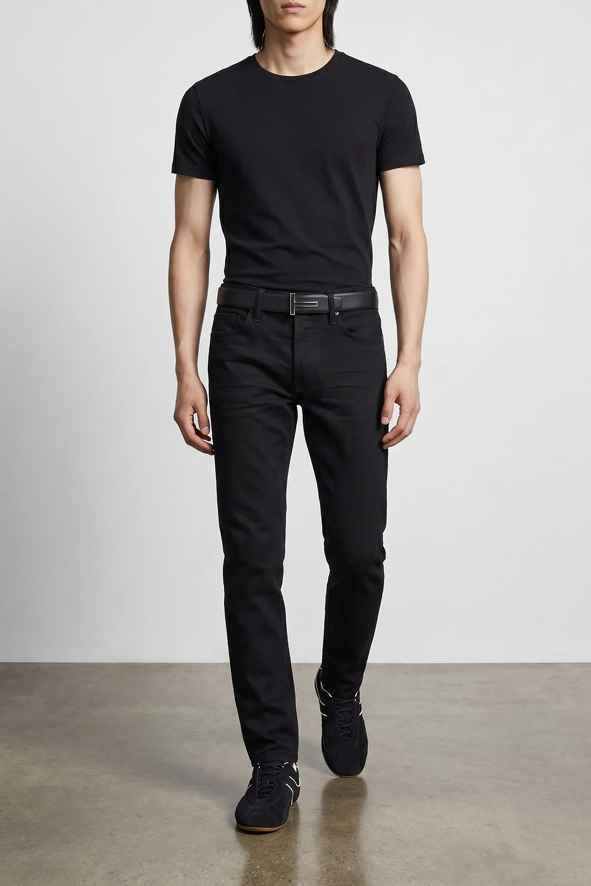 icon reversible belt in grain and smooth leather