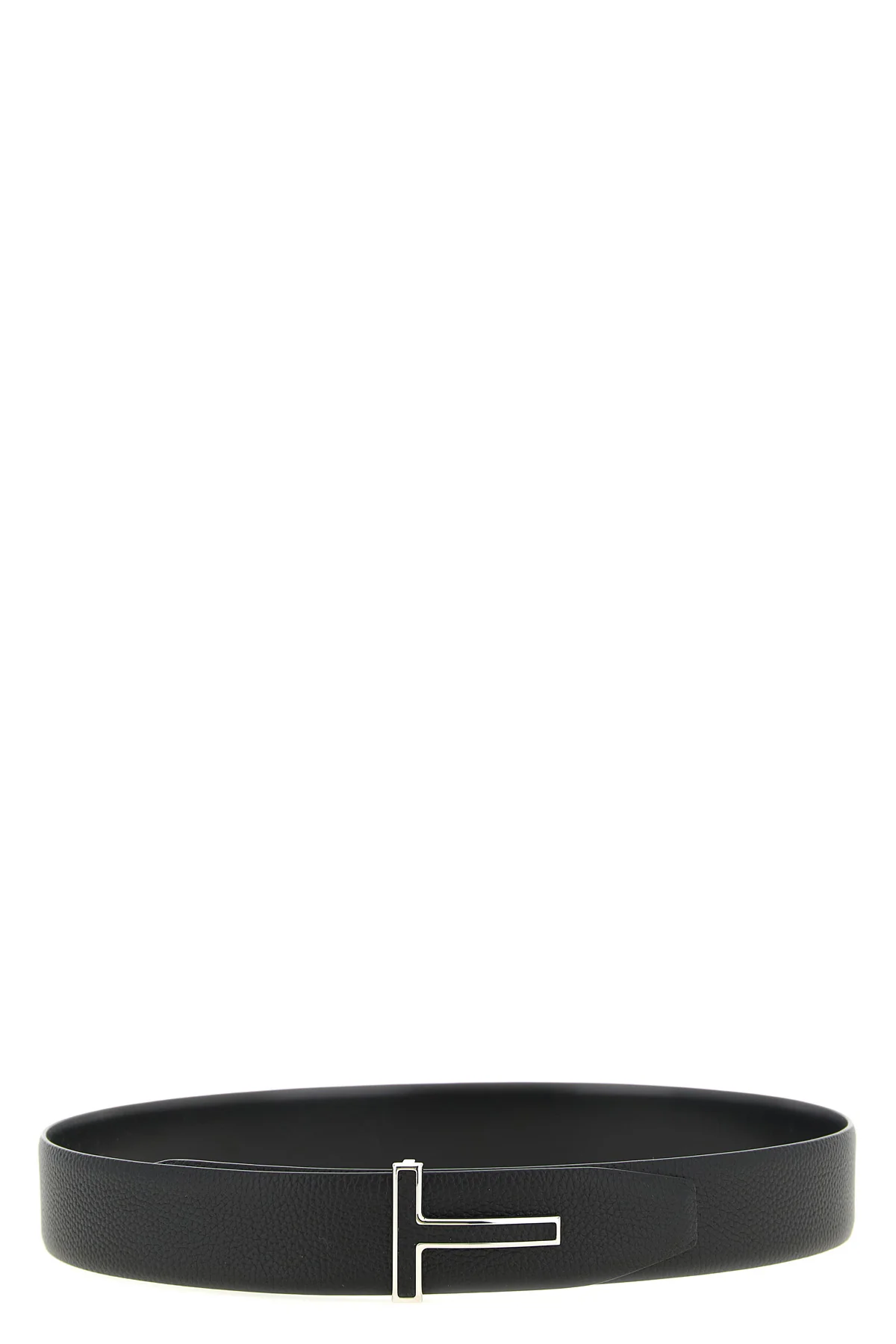 TOM FORD 85 cm icon reversible belt in grain and smooth leather