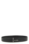 icon reversible belt in grain and smooth leather