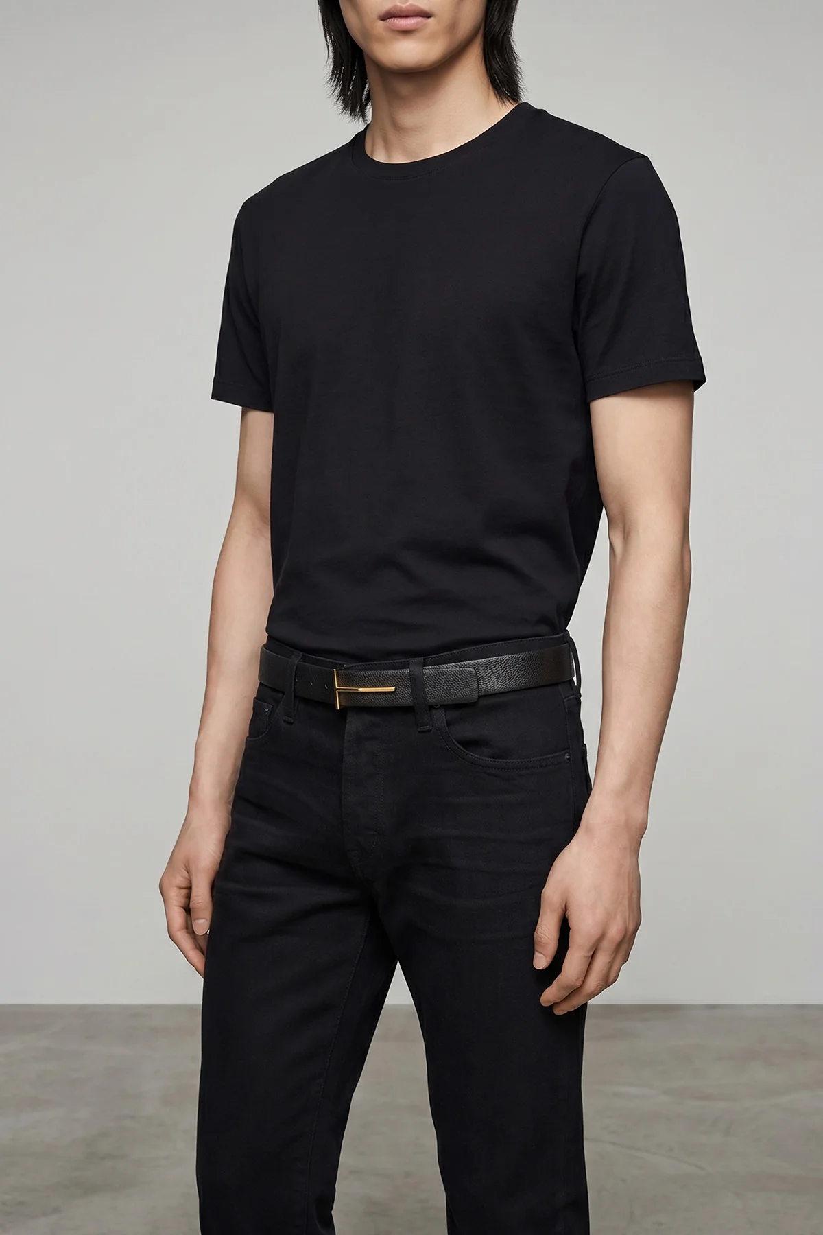 TOM FORD 100 cm icon grain leather reversible belt
