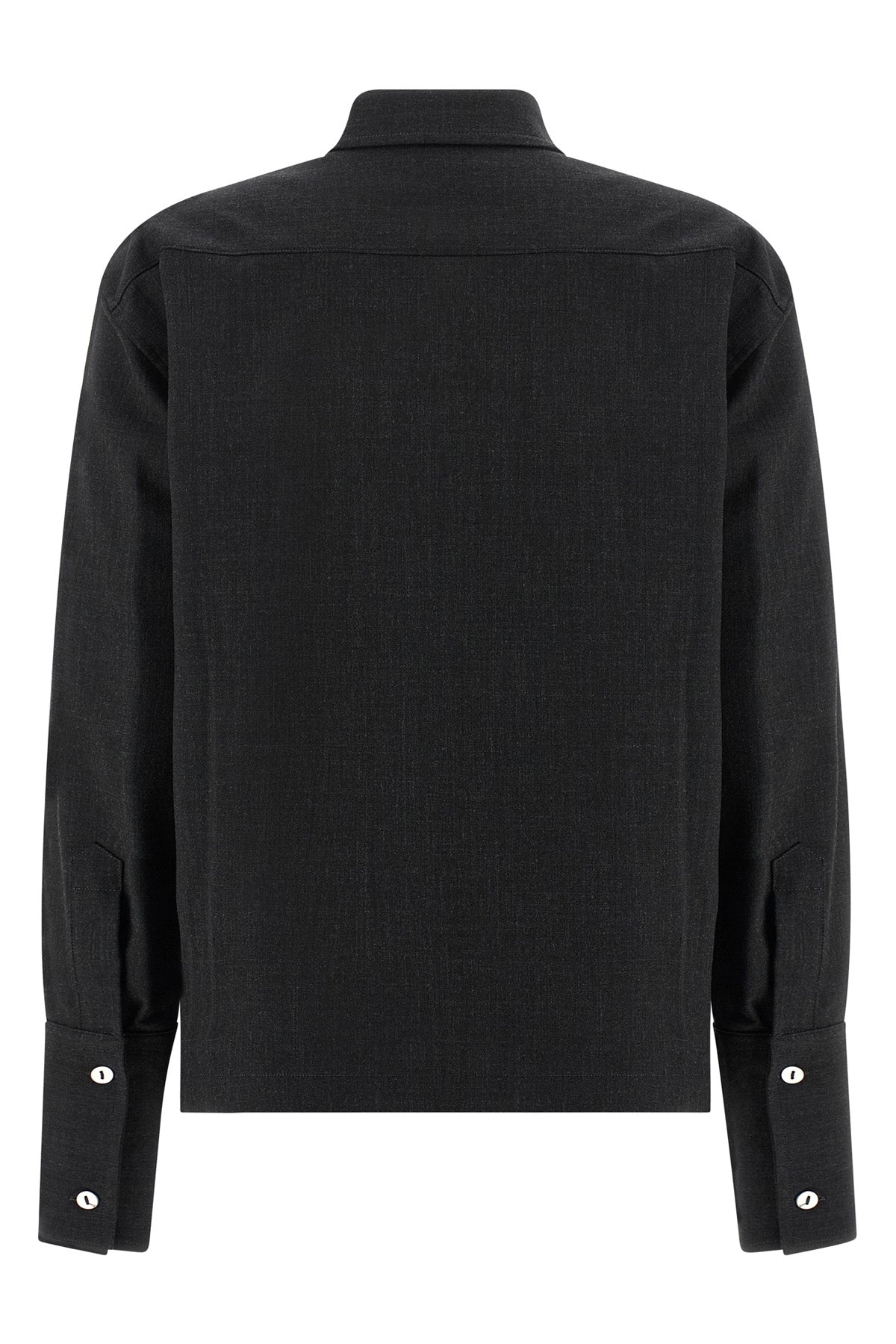 THE LATEST S wool blend mélange shirt