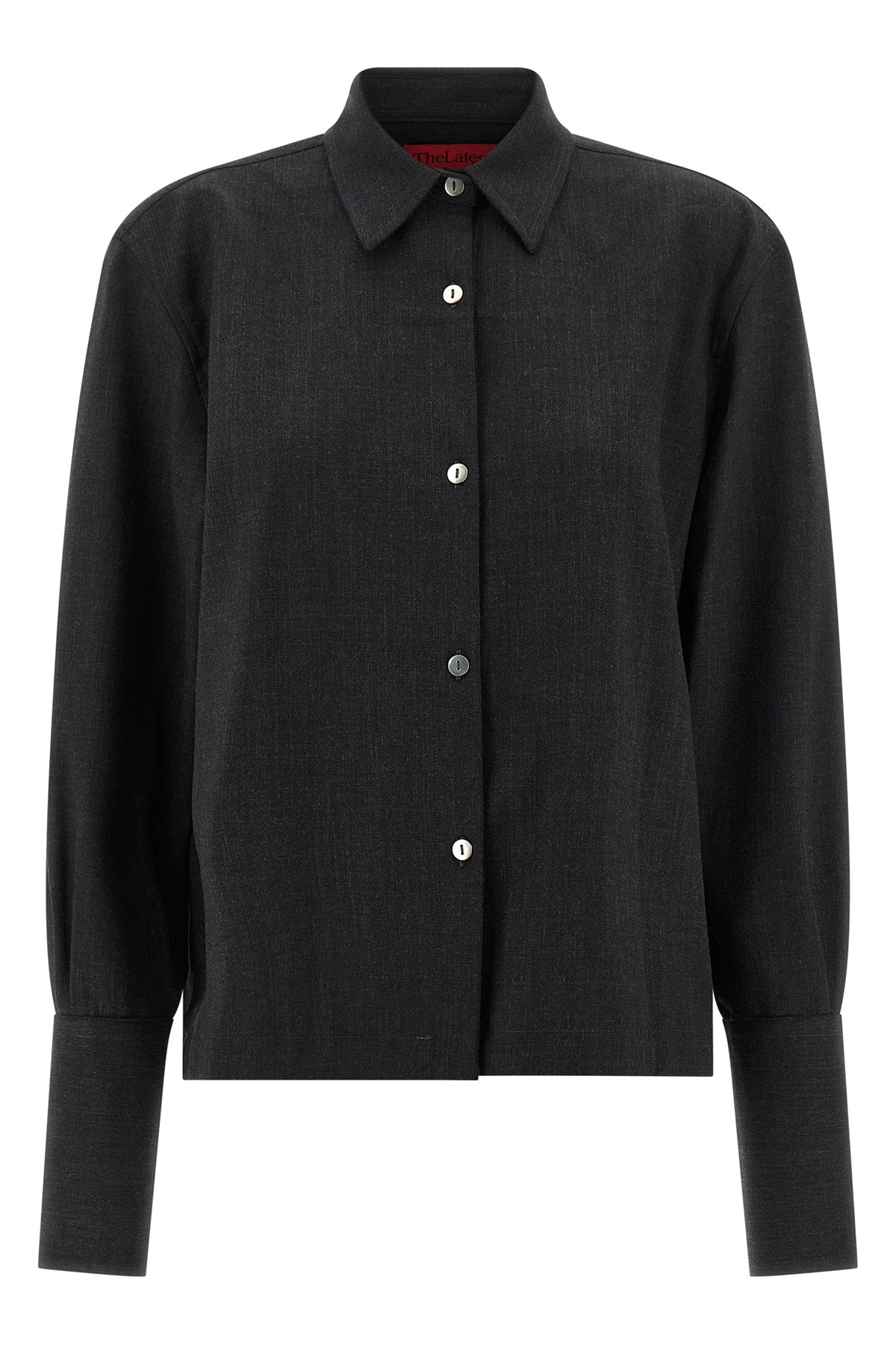 THE LATEST S wool blend mélange shirt