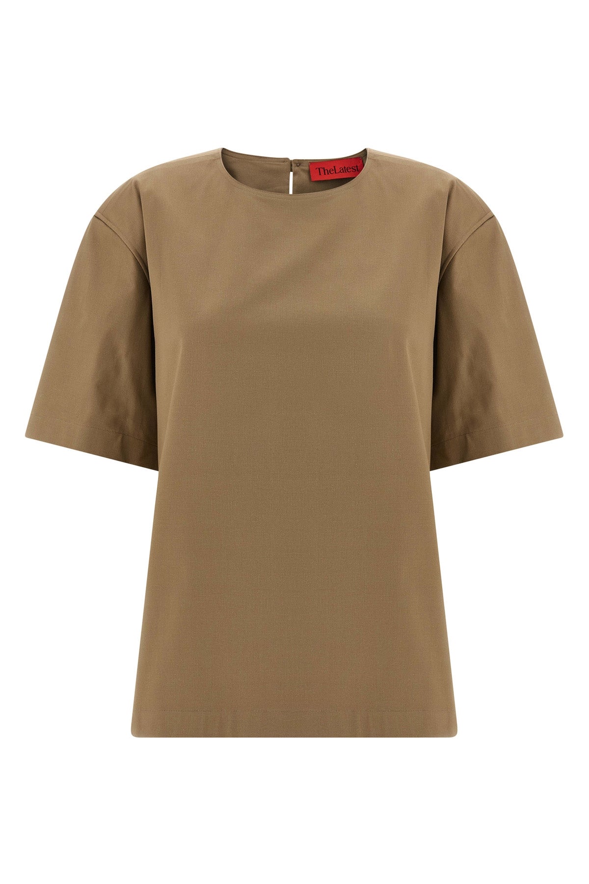THE LATEST S dean rigid cotton gabardine crewneck t-shirt
