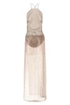 west maxi dress in semi-transparent fabric