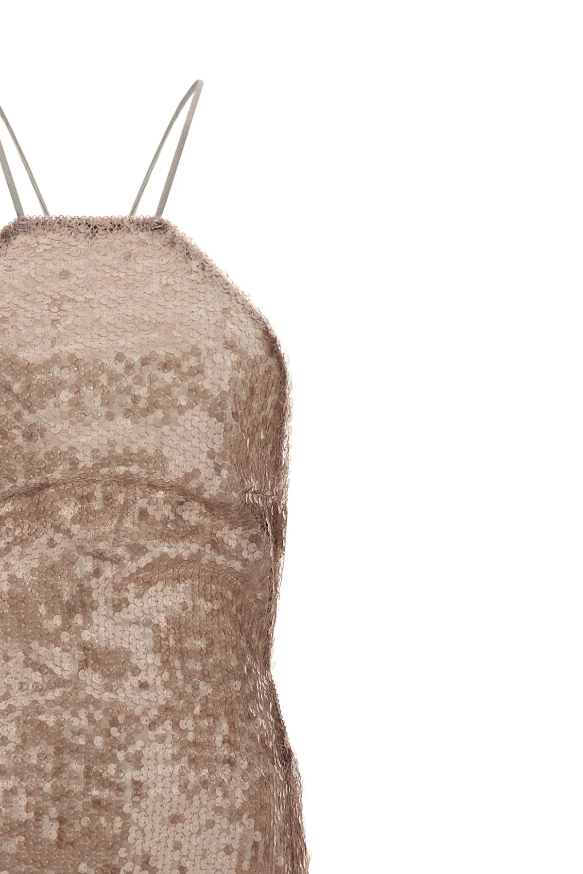 west maxi dress in semi-transparent fabric