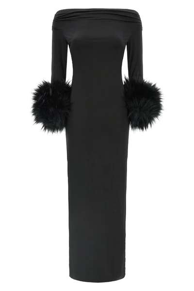 the andamane tyla long dress redefines evening elegance through a tight and sc
