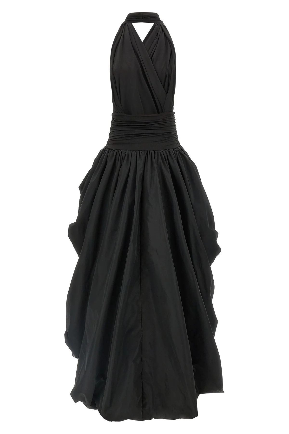 the andamane alexandra long dress redefines sartorial volumes through a bold s