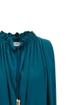 the sleeveless balmain top stands out for its fluid silhouette and impeccable ta