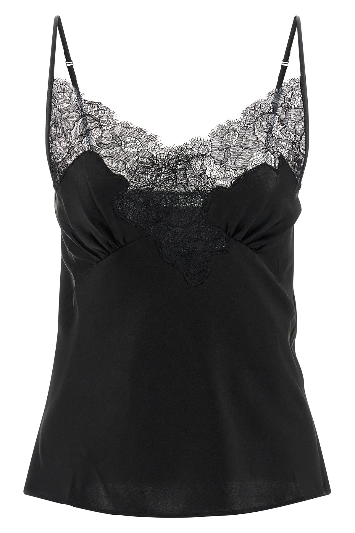 VAILLANT 36 signature lace slightly stretch vintage-effect satin top
