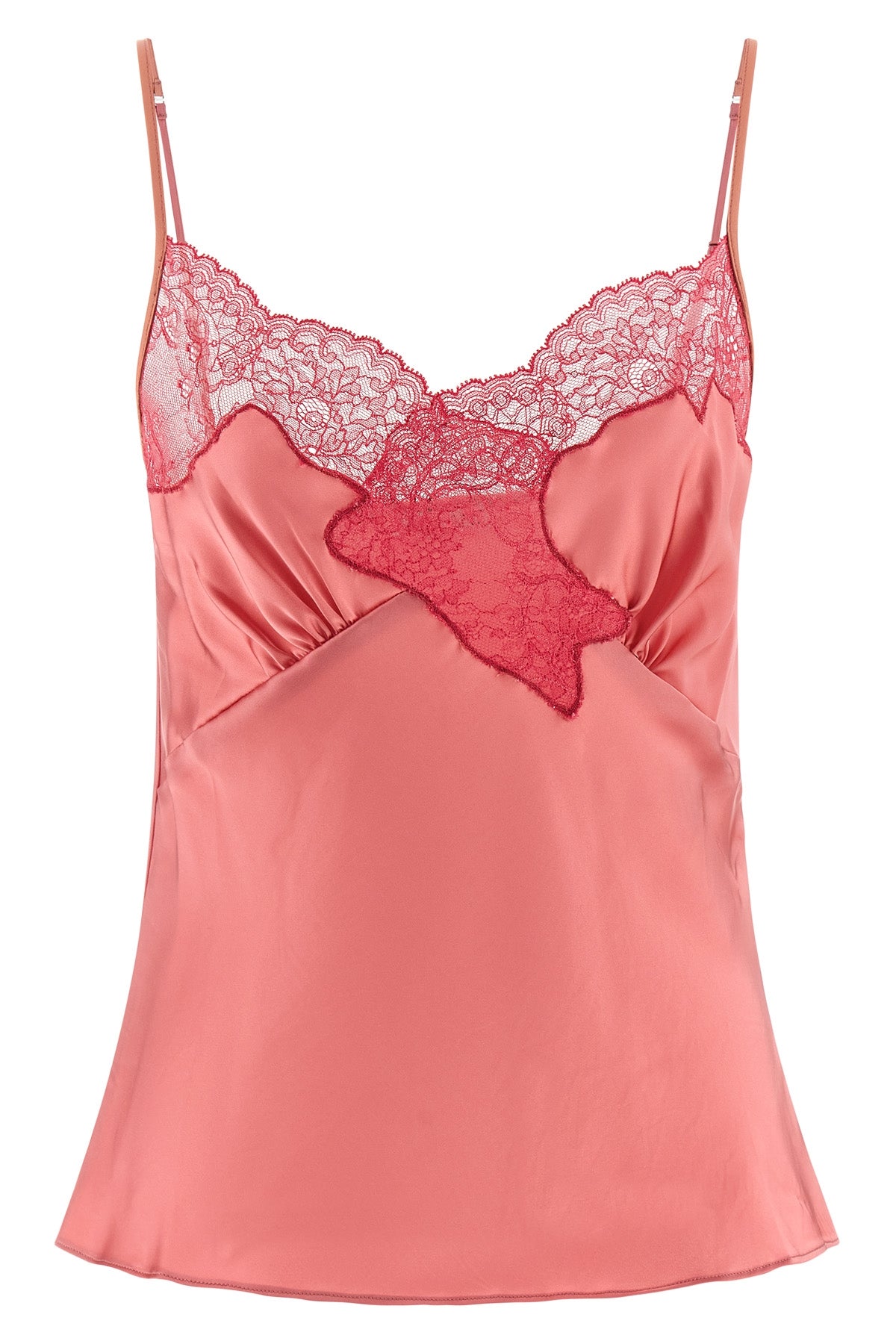 VAILLANT 38 signature lace slightly stretch vintage-effect satin top