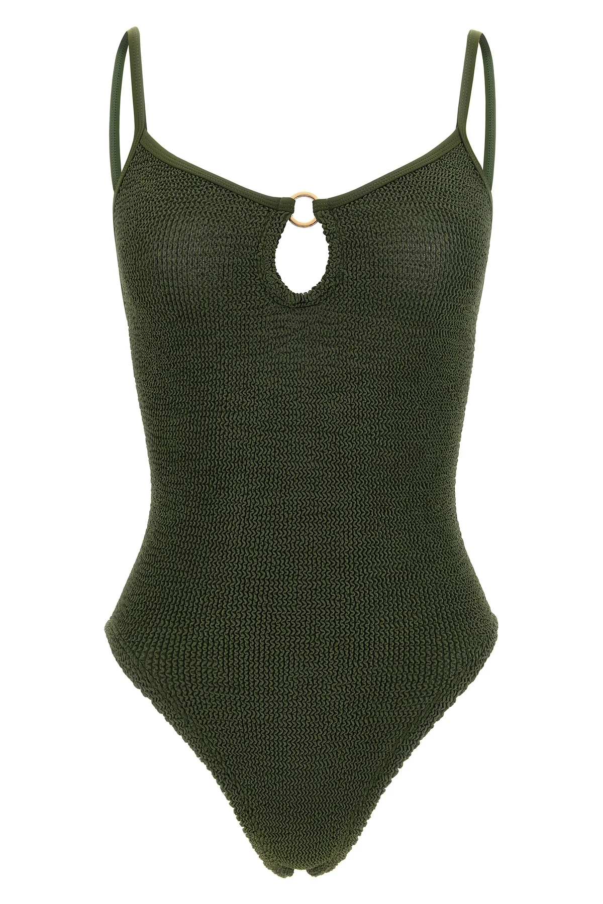 the hunza g toni one-piece swimsuit stands out for a construction that enhances