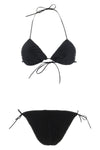 triangle plisse micro pleated lycra bikini