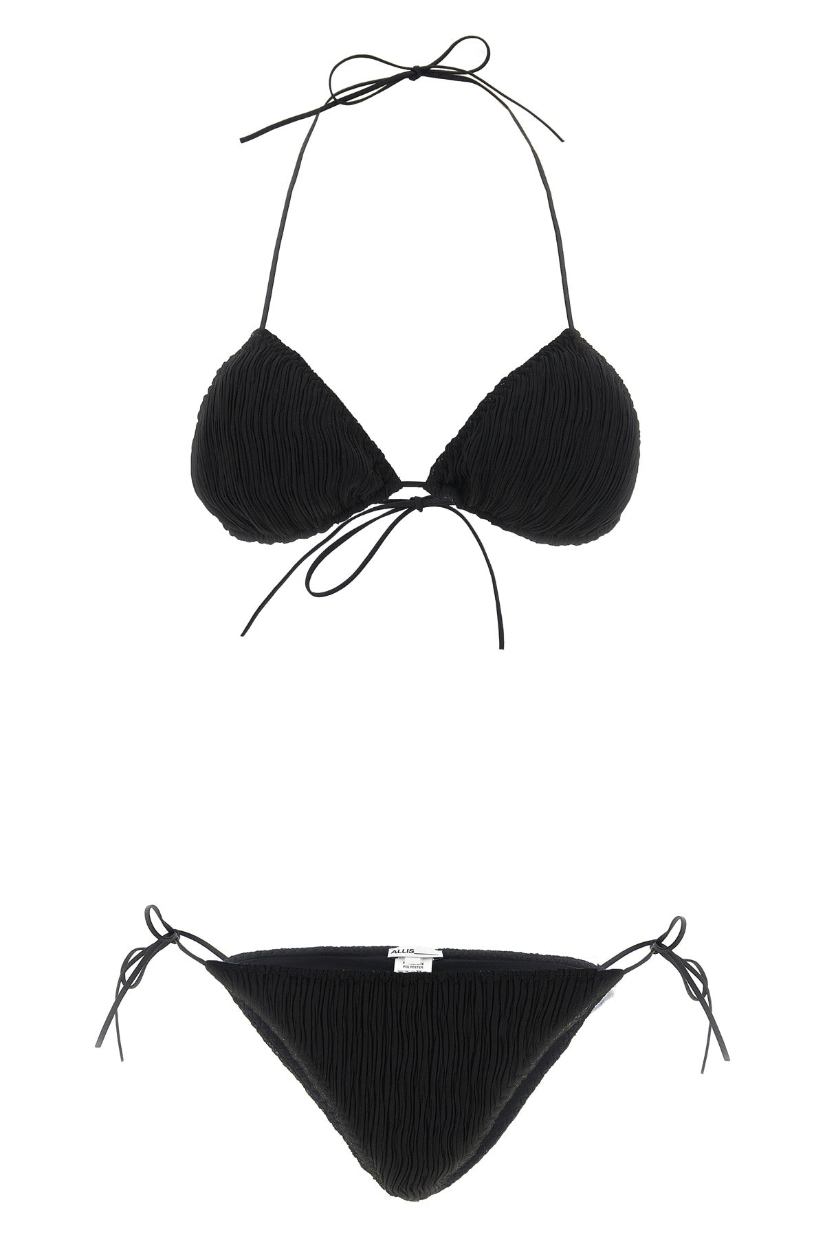 ALLIS L triangle plisse micro pleated lycra bikini