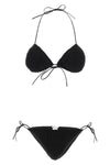 triangle plisse micro pleated lycra bikini
