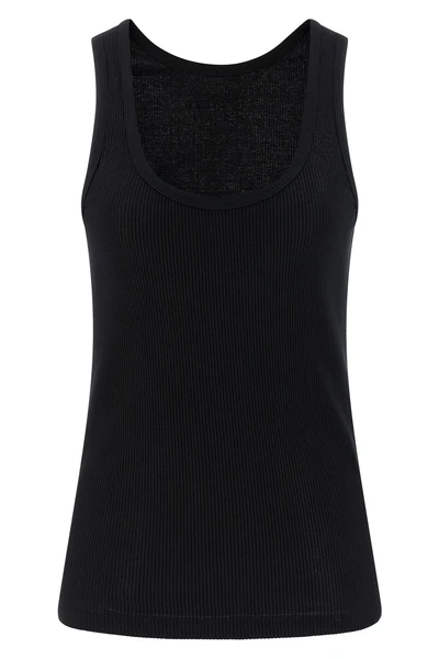 thea tank top in ribbed stretch cotton jersey