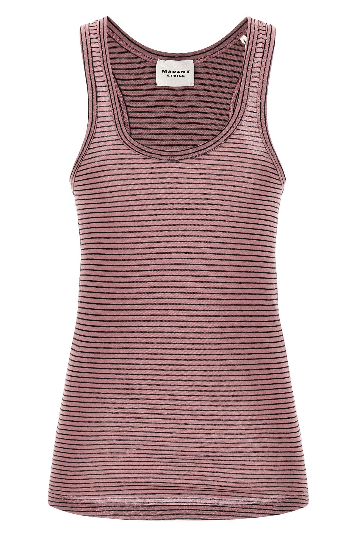 MARANT ETOILE XS thea striped cotton and linen tank top