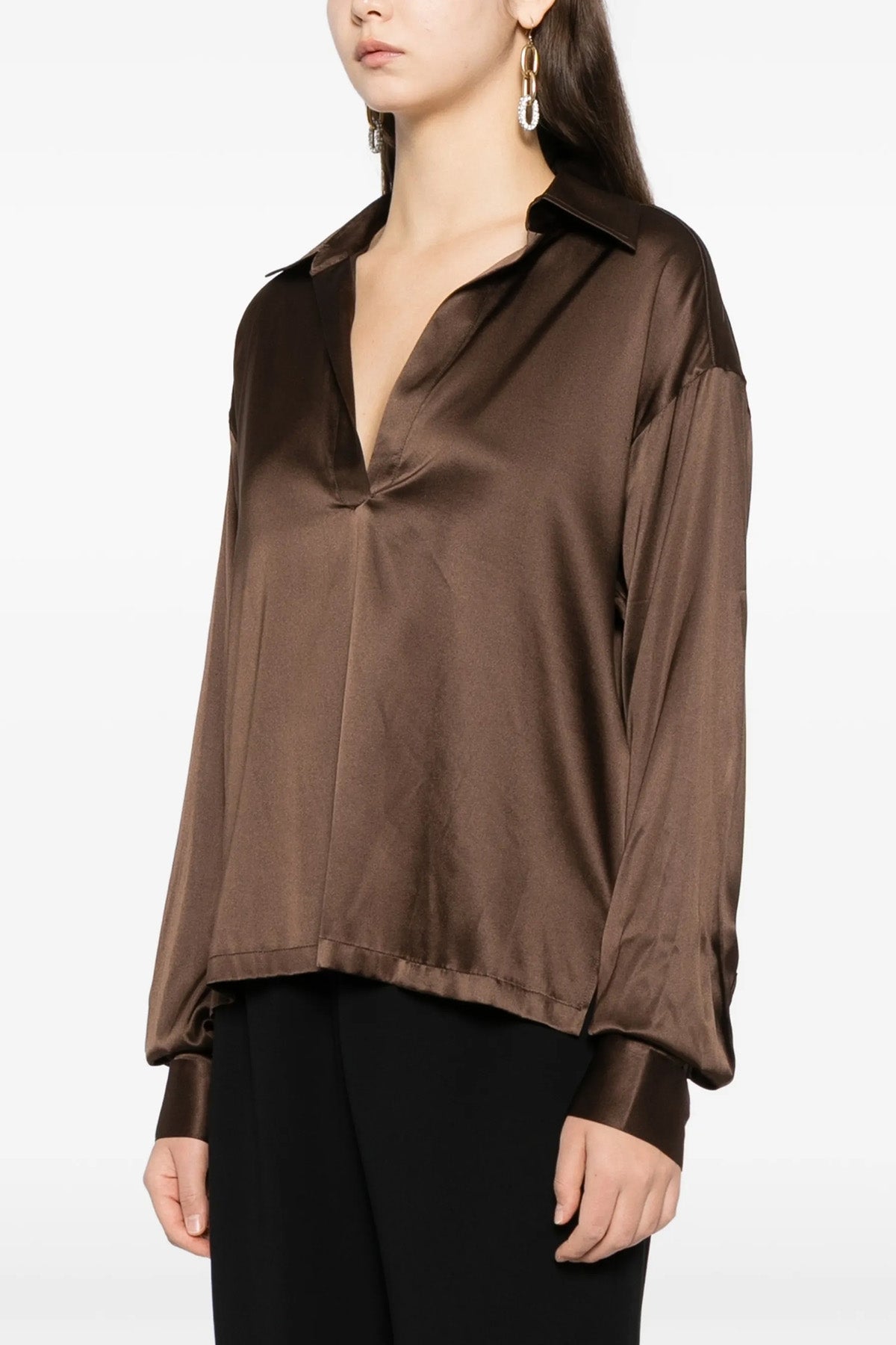 TOM FORD 38 polo shirt in stretch silk satin