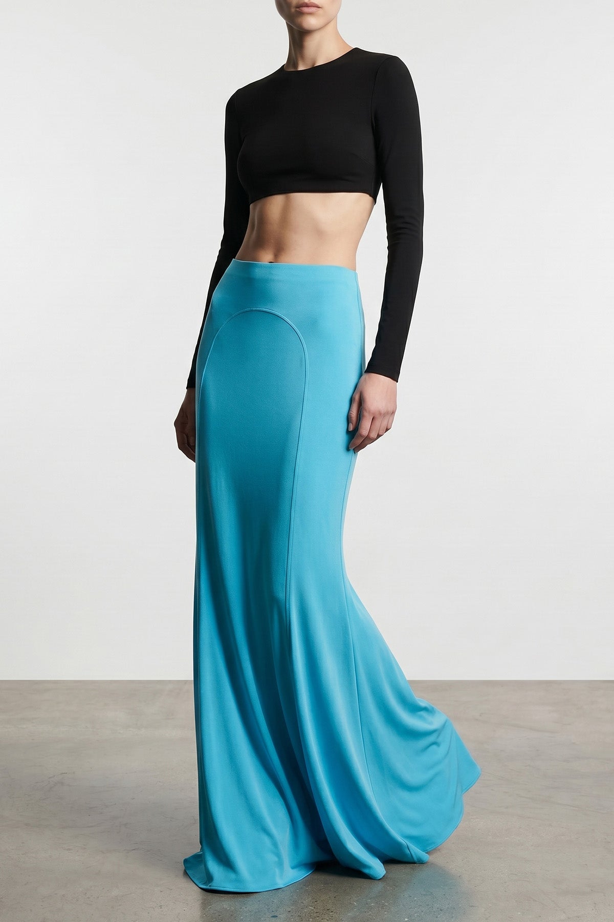 TOM FORD 38 impossible crop top in crepe jersey