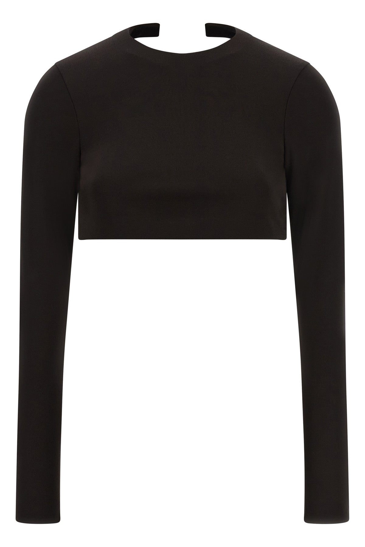 impossible crop top in crepe jersey