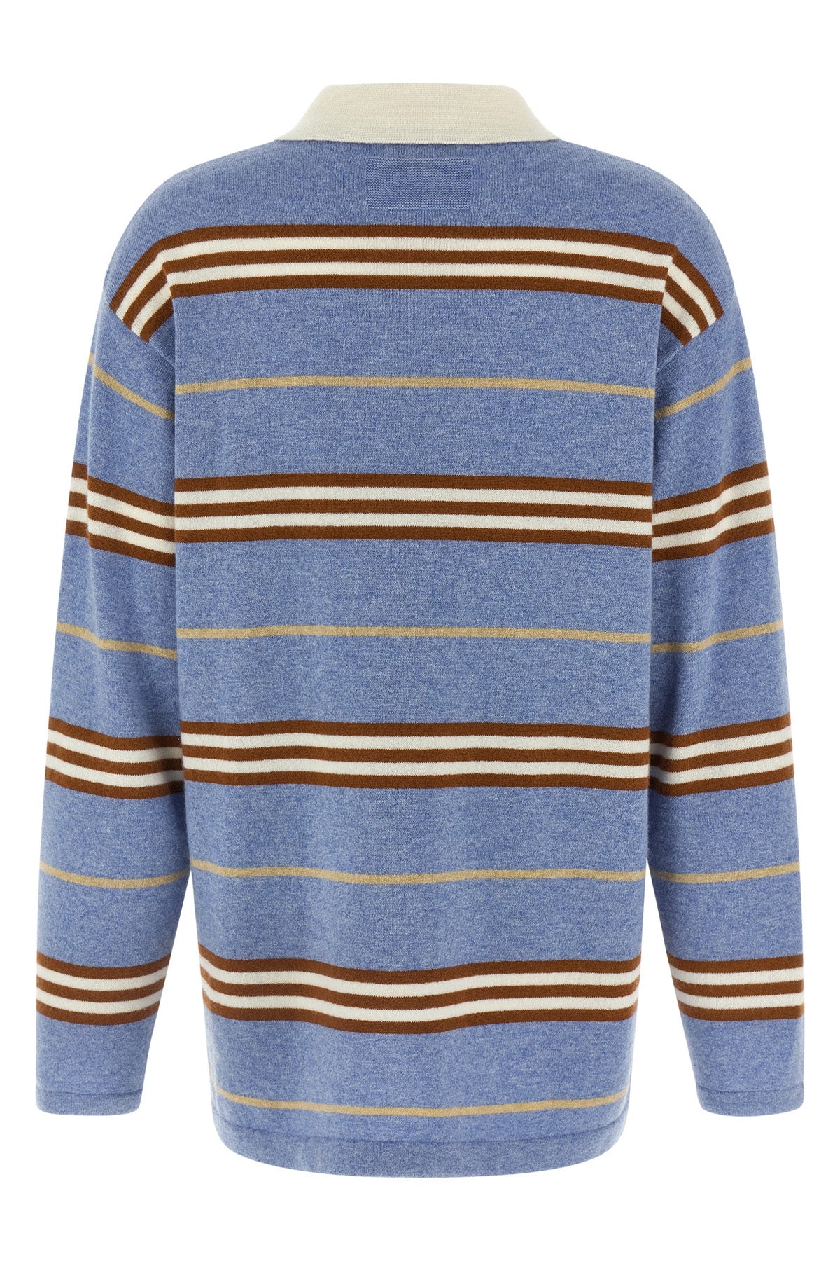 striped rugby striped cashmere polo shirt