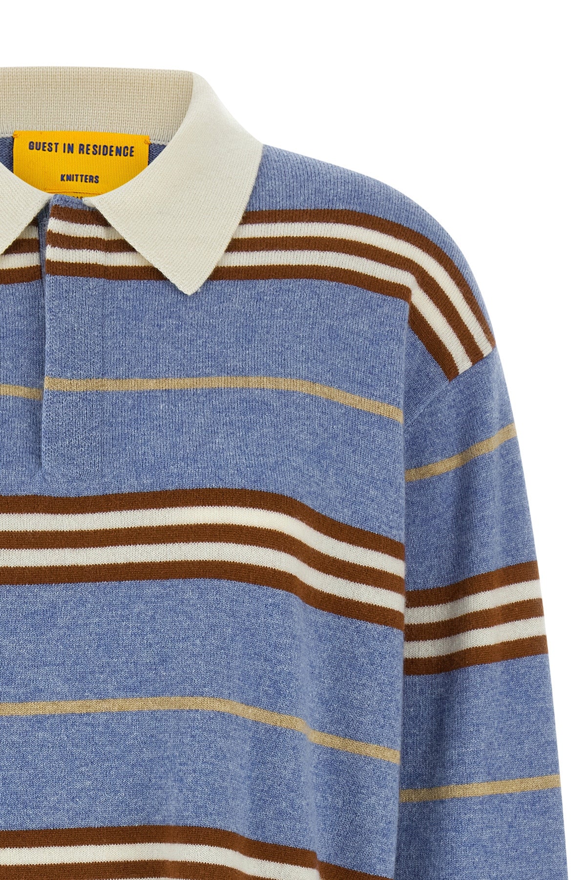 striped rugby striped cashmere polo shirt