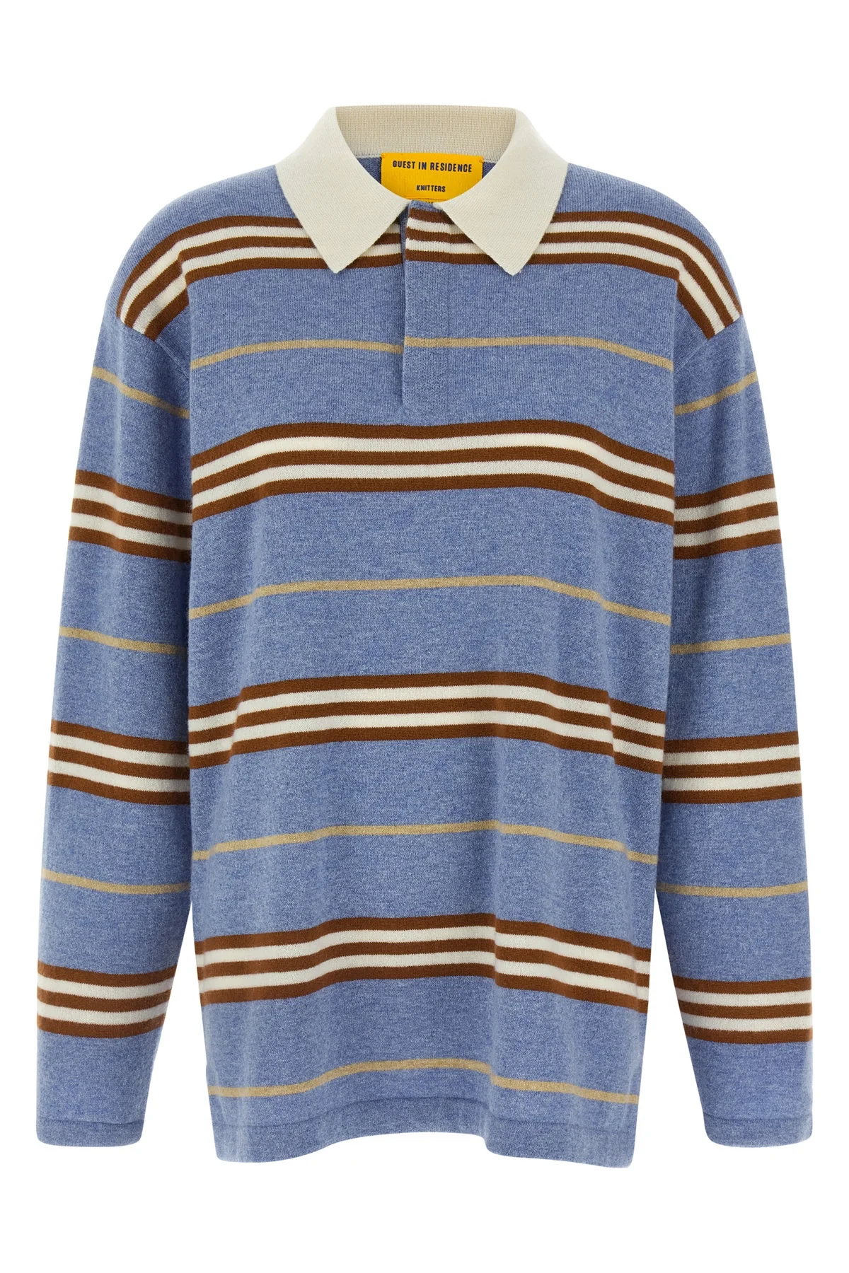 striped rugby striped cashmere polo shirt